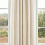 Wheat Heavyweight waffle textured linen blend curtains