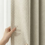 Length Linen Blend Semi-Blackout Curtains - Detail View 3 | JOYDRAPE Bespoke Luxury