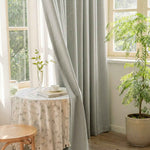 Colorful Semi-Sheer Linen Textured Curtains