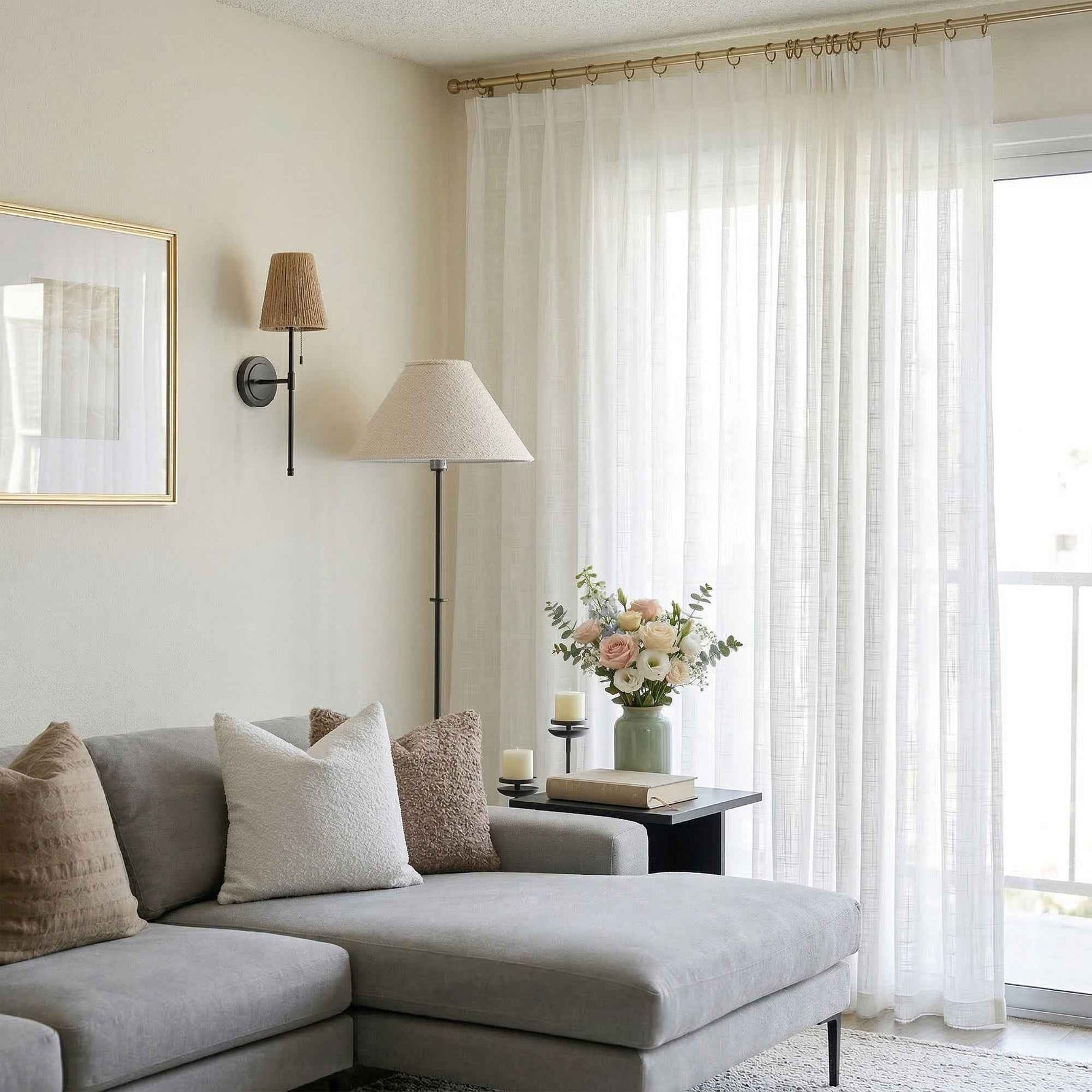 Pchill Light-Filtering Linen Textured Curtains - Detail View 3 | JOYDRAPE Bespoke Luxury