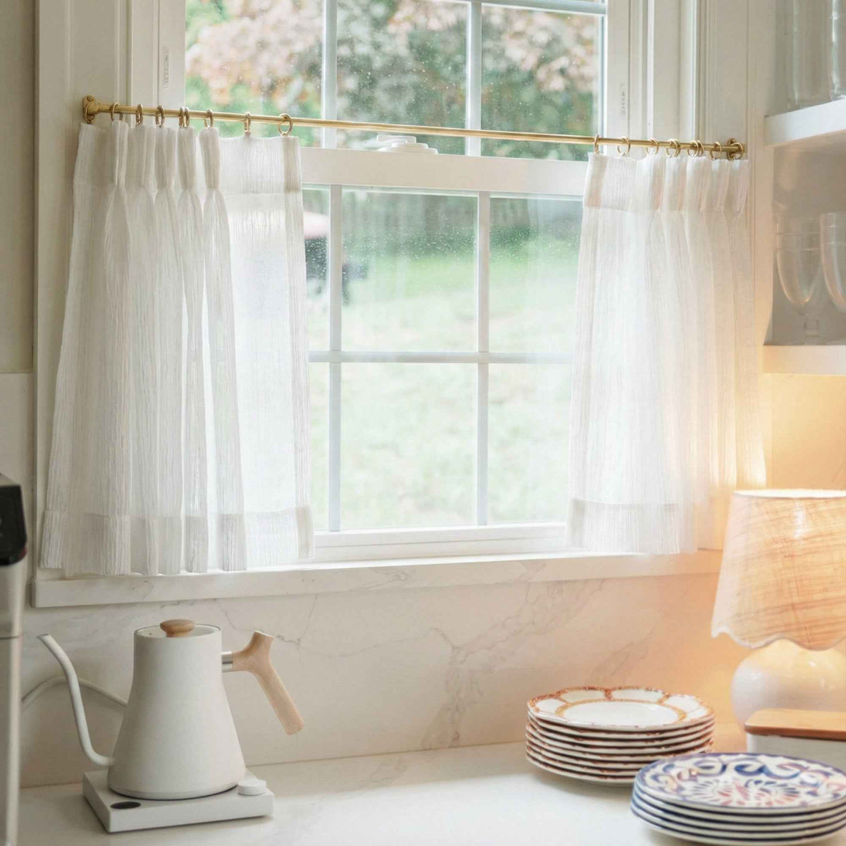 C-Lithe Sheer Cafe Curtains