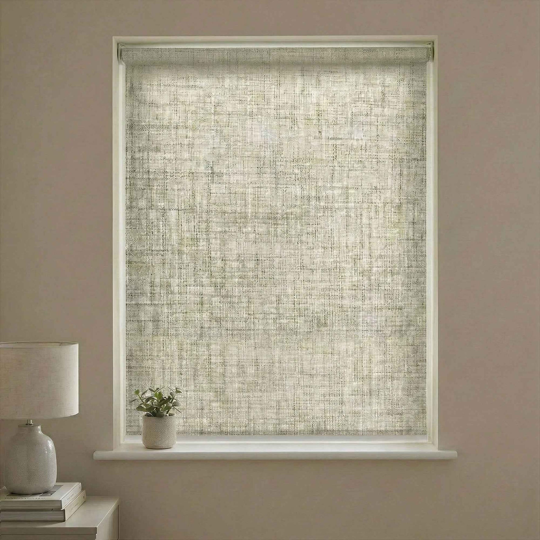 J-Hemp Cordless Faux Linen Blackout Roller Shades