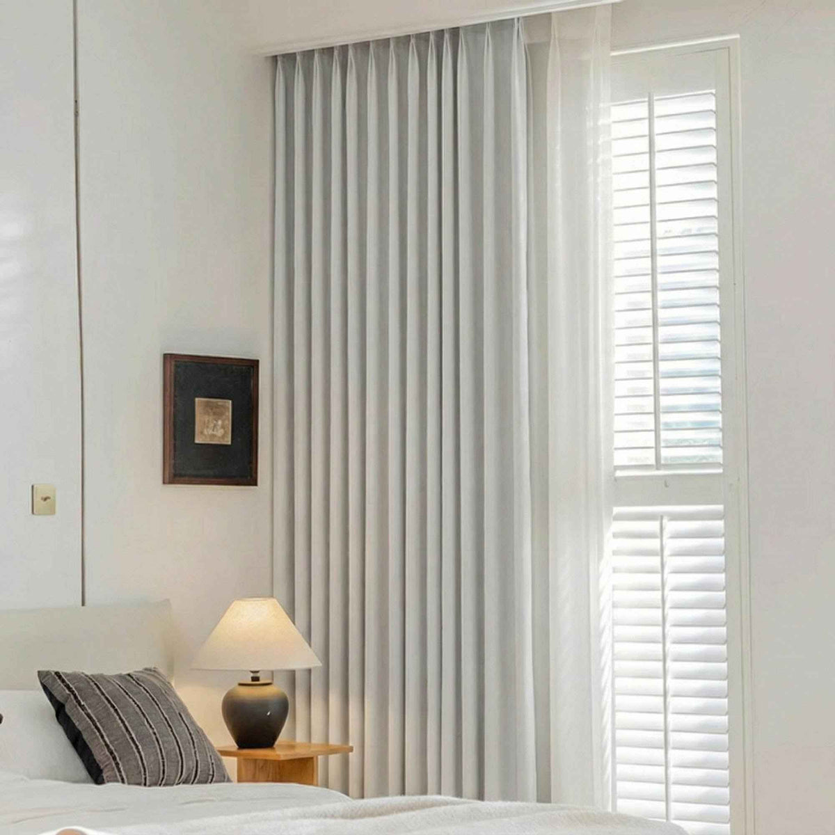 pincheck 100% Blackout Cream Style Curtains