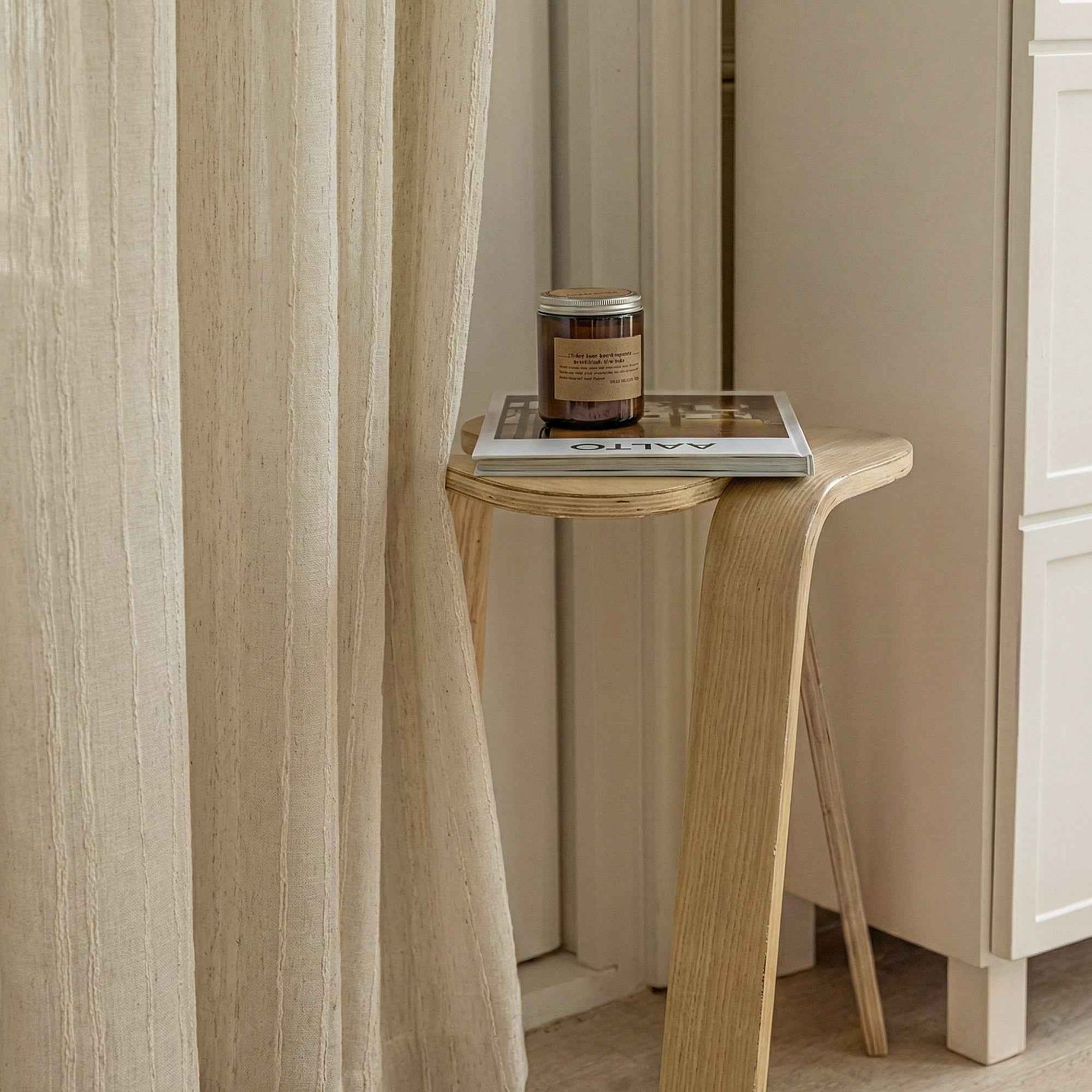 Linetrie Sheer Linen Vertical Stripe Curtains