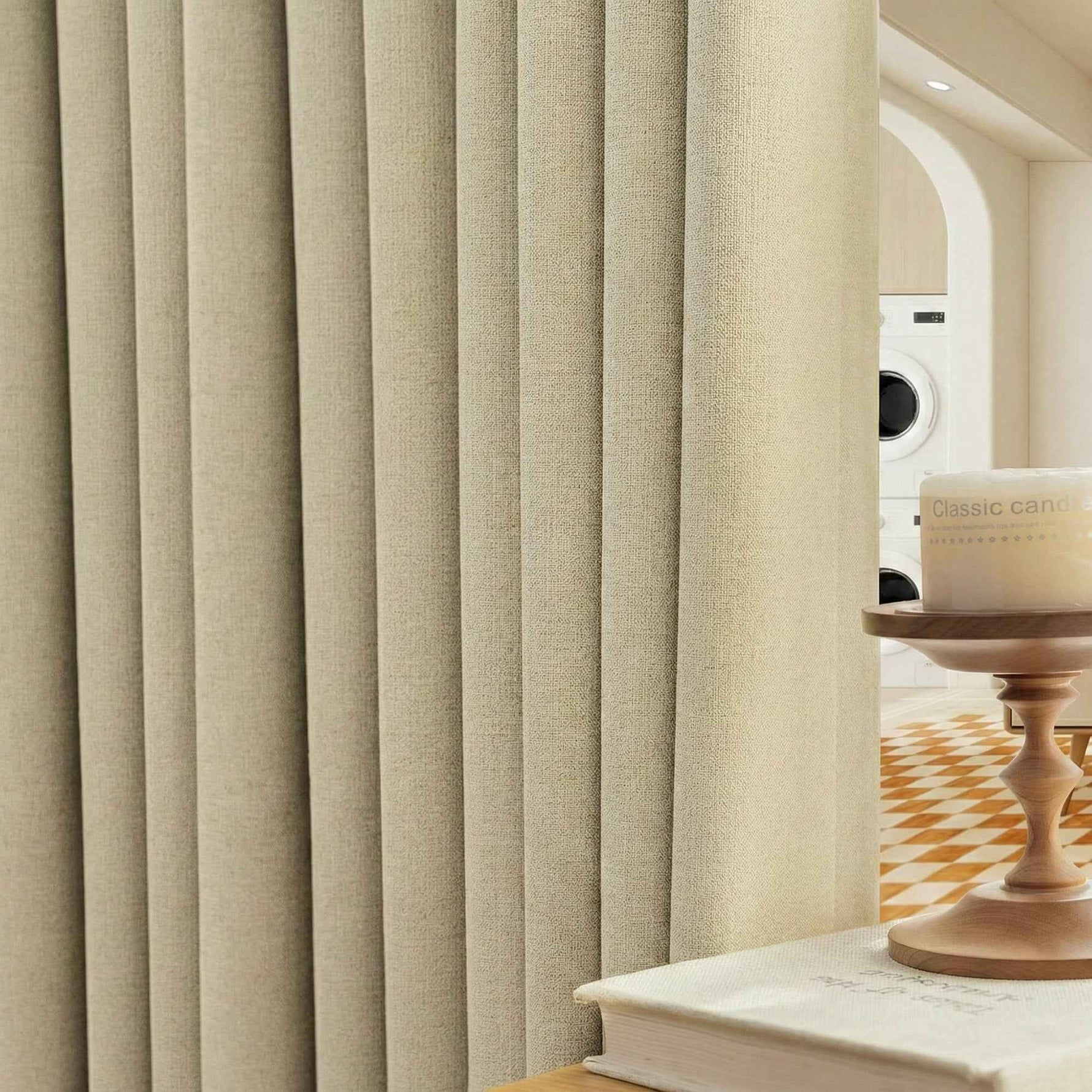Candy Cotton Linen Blend Blackout Curtains - Detail View 4 | JOYDRAPE Bespoke Luxury