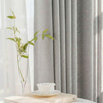 Colorful Semi-Sheer Linen Textured Curtains