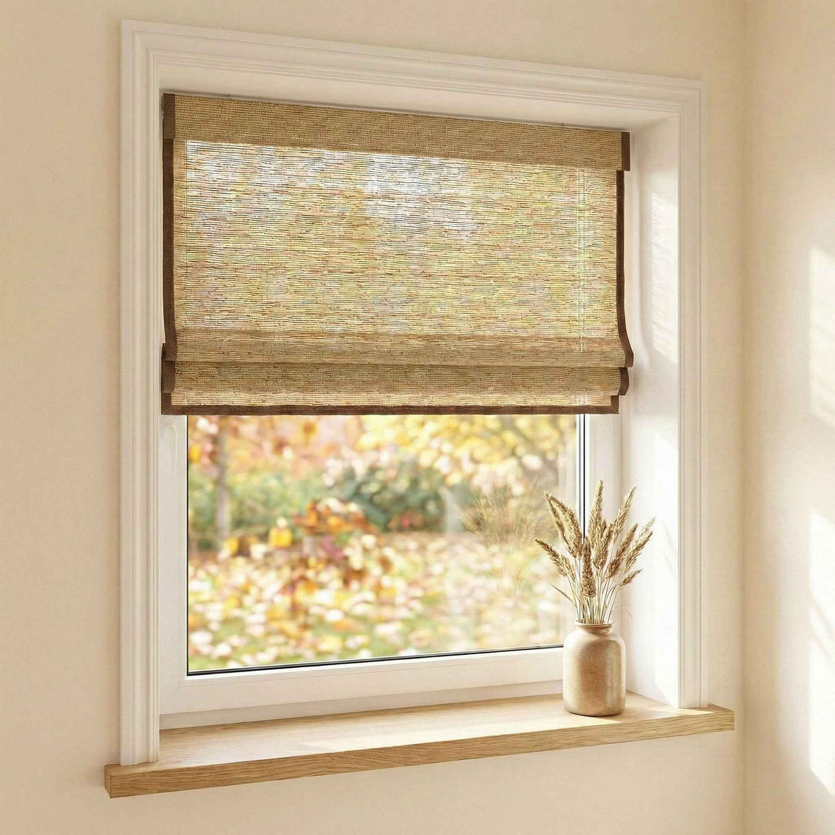 L-Lramie Cordless Ramie Roman Shades - Detail View 5 | JOYDRAPE Bespoke Luxury