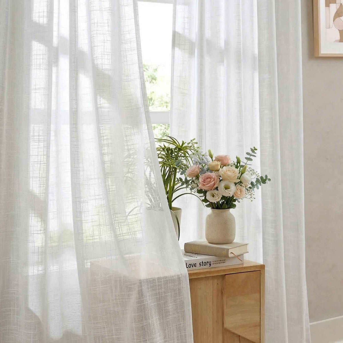Pchill Light-Filtering Linen Textured Curtains - Detail View 4 | JOYDRAPE Bespoke Luxury