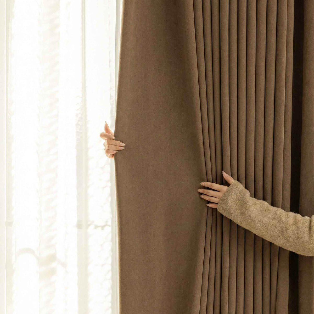 Morandi Cotton Linen Textured Blackout Curtains