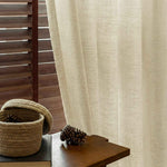 Crossl Semi-Blackout Linen-Textured Curtains - Detail View 4 | JOYDRAPE Bespoke Luxury