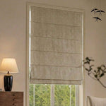 L-Lfluffy Cordless 100% Blackout Faux Linen Roman Shades - Detail View 5 | JOYDRAPE Bespoke Luxury