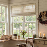 L-light Cordless Solid Linen Blend Roman Shades - Detail View 4 | JOYDRAPE Bespoke Luxury