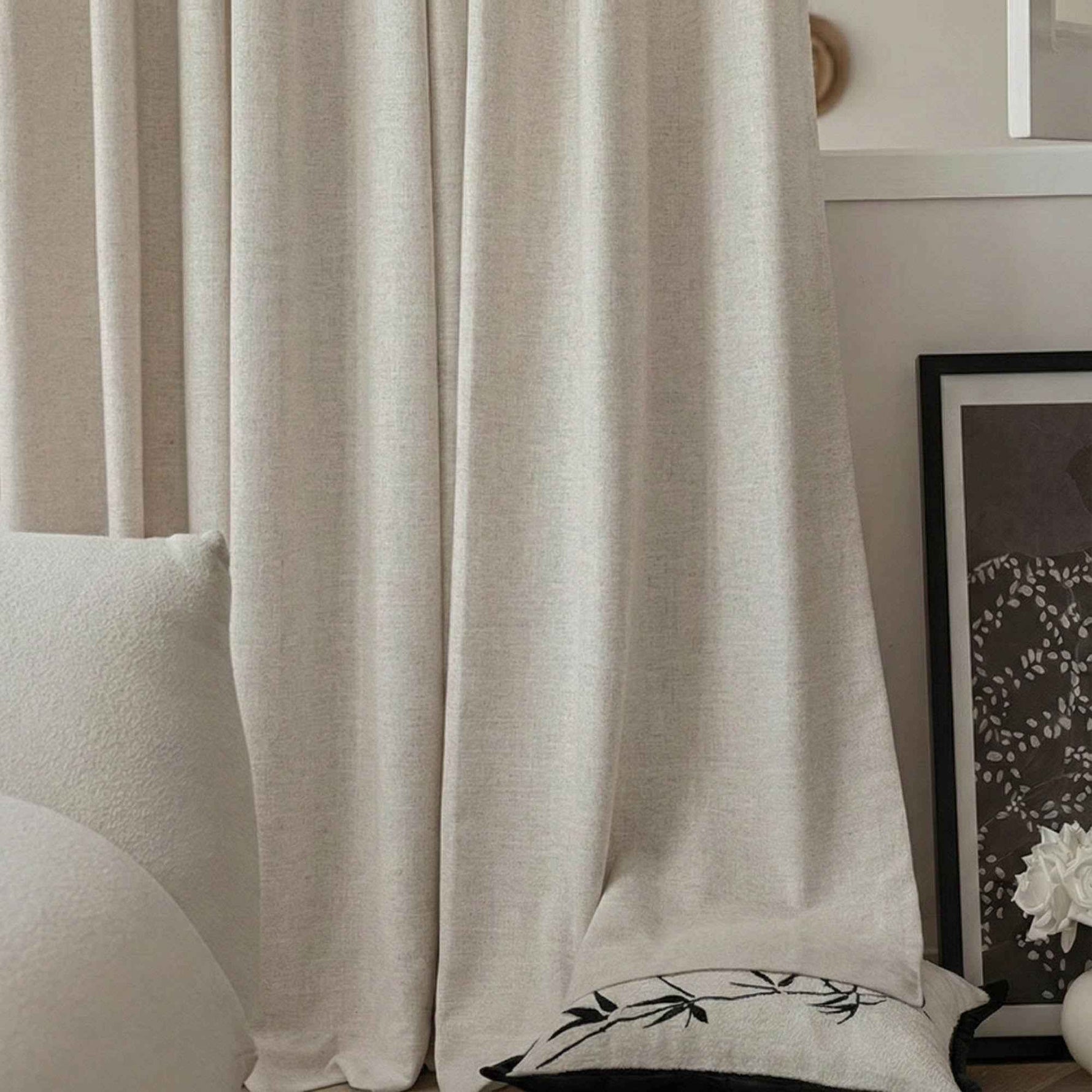 Thick Linen blend curtains