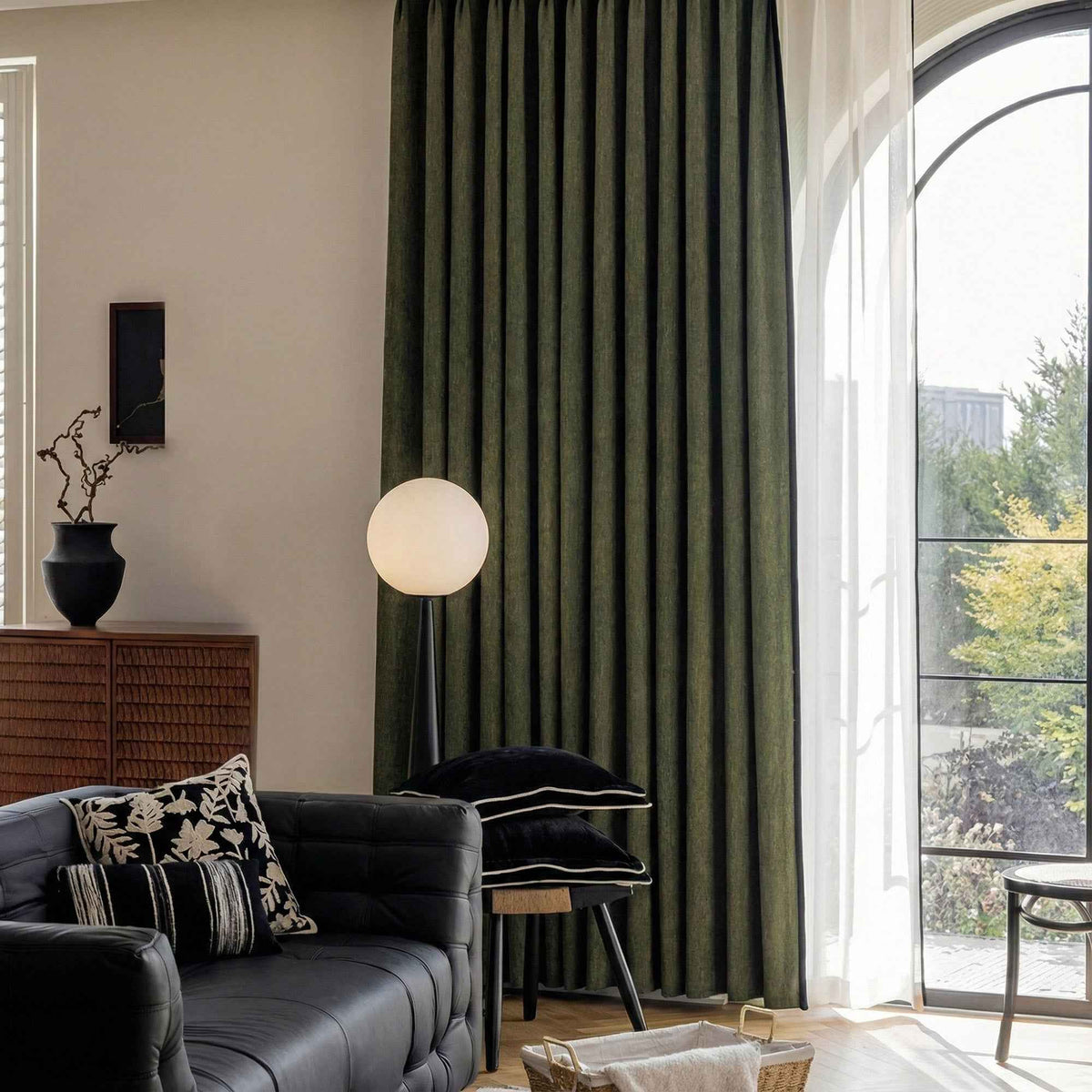 Art Micro-Velvet Cotton-Linen Texture High Blackout Curtains