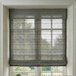 L-Lknot Cordless Charcoal Ramie Roman Shades - Detail View 5 | JOYDRAPE Bespoke Luxury