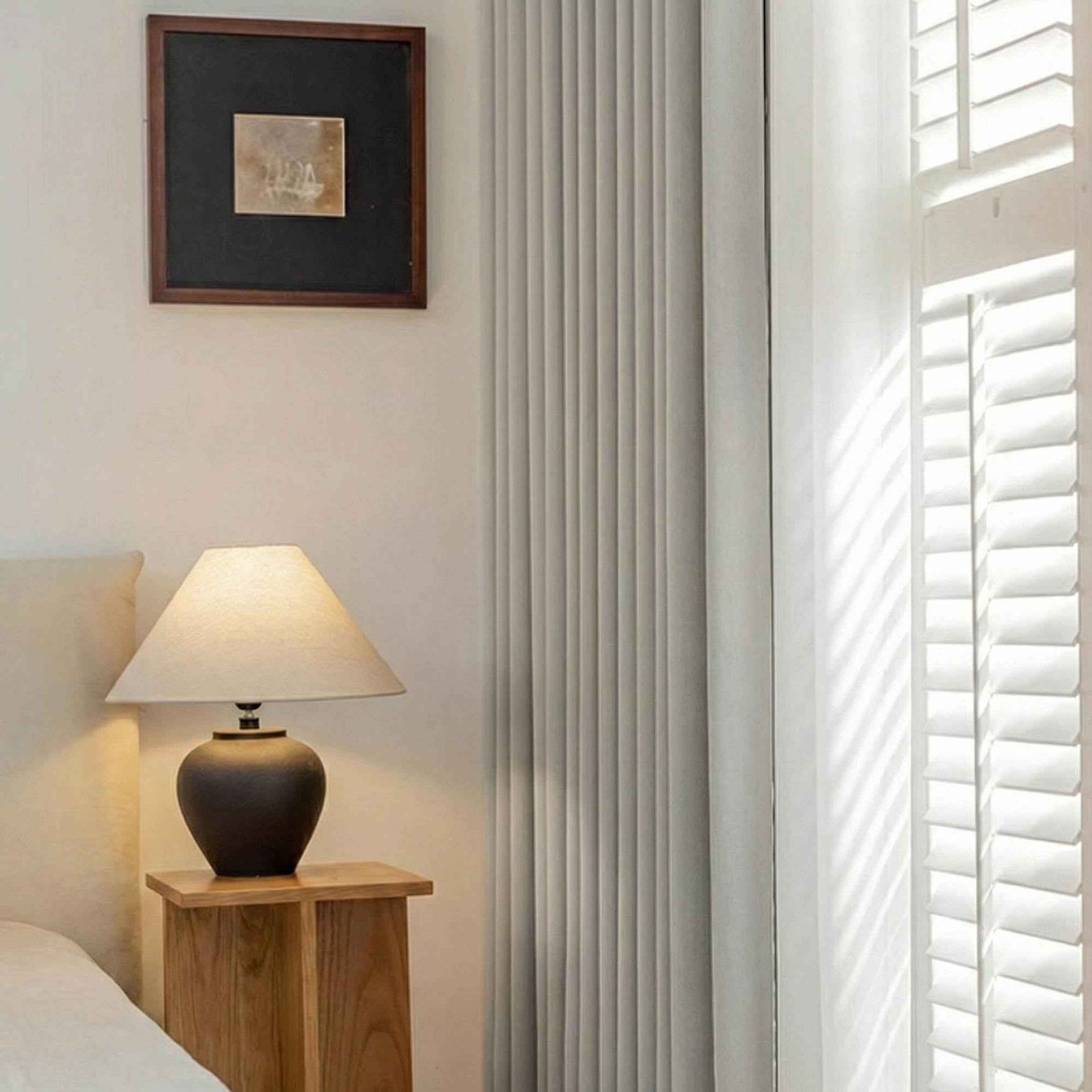 pincheck 100% Blackout Cream Style Curtains