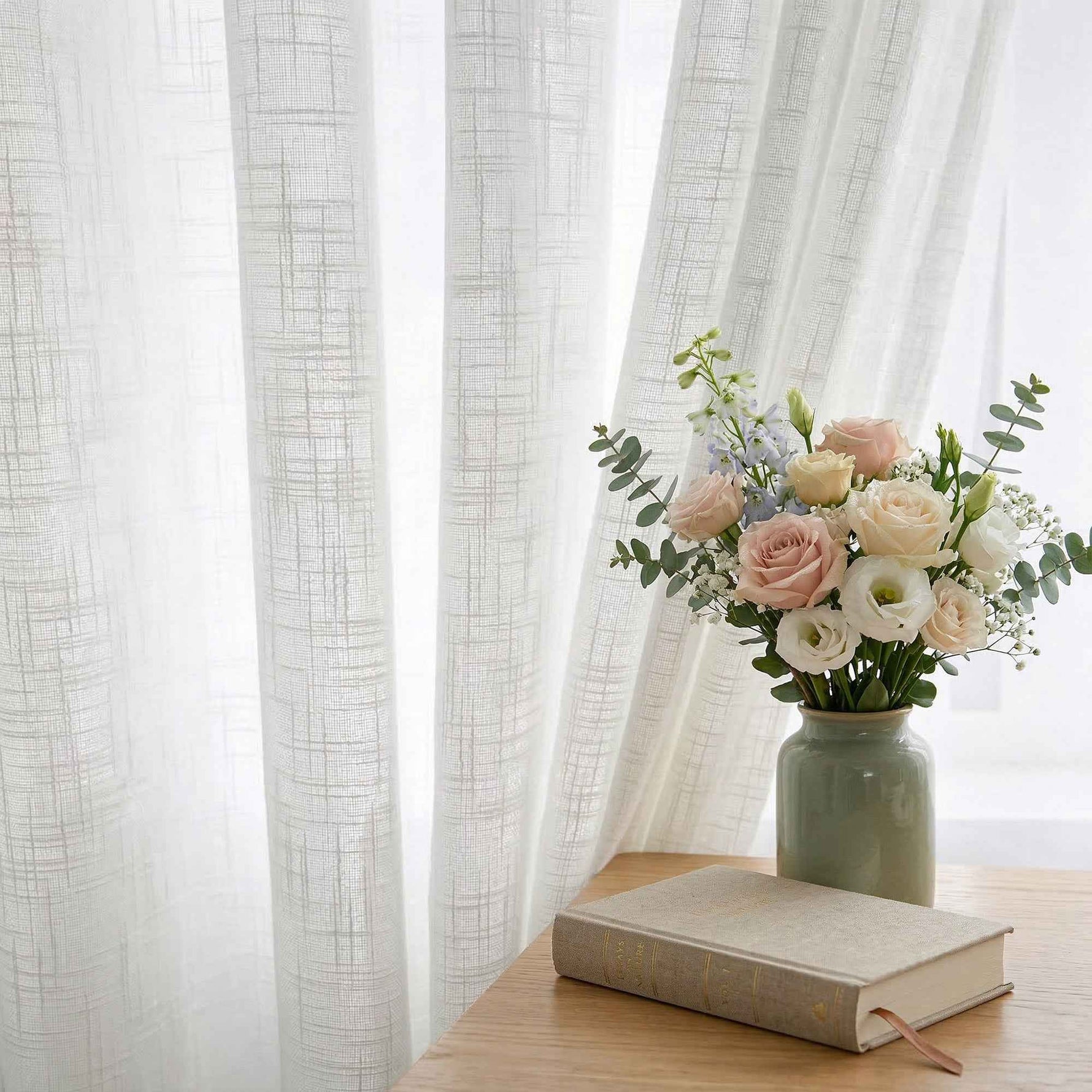 Pchill Light-Filtering Linen Textured Curtains - Detail View 5 | JOYDRAPE Bespoke Luxury