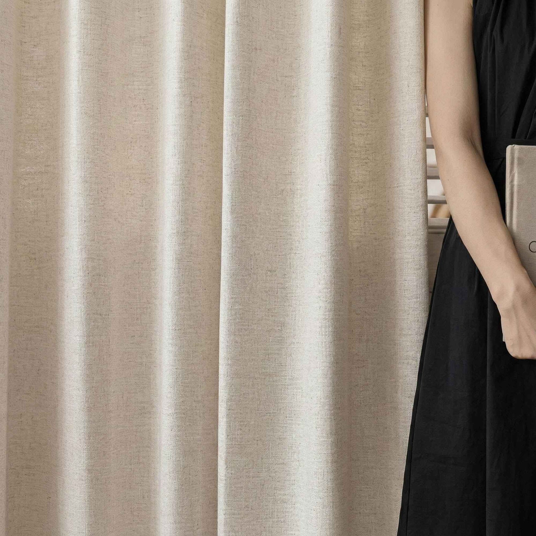 Thick Linen blend curtains