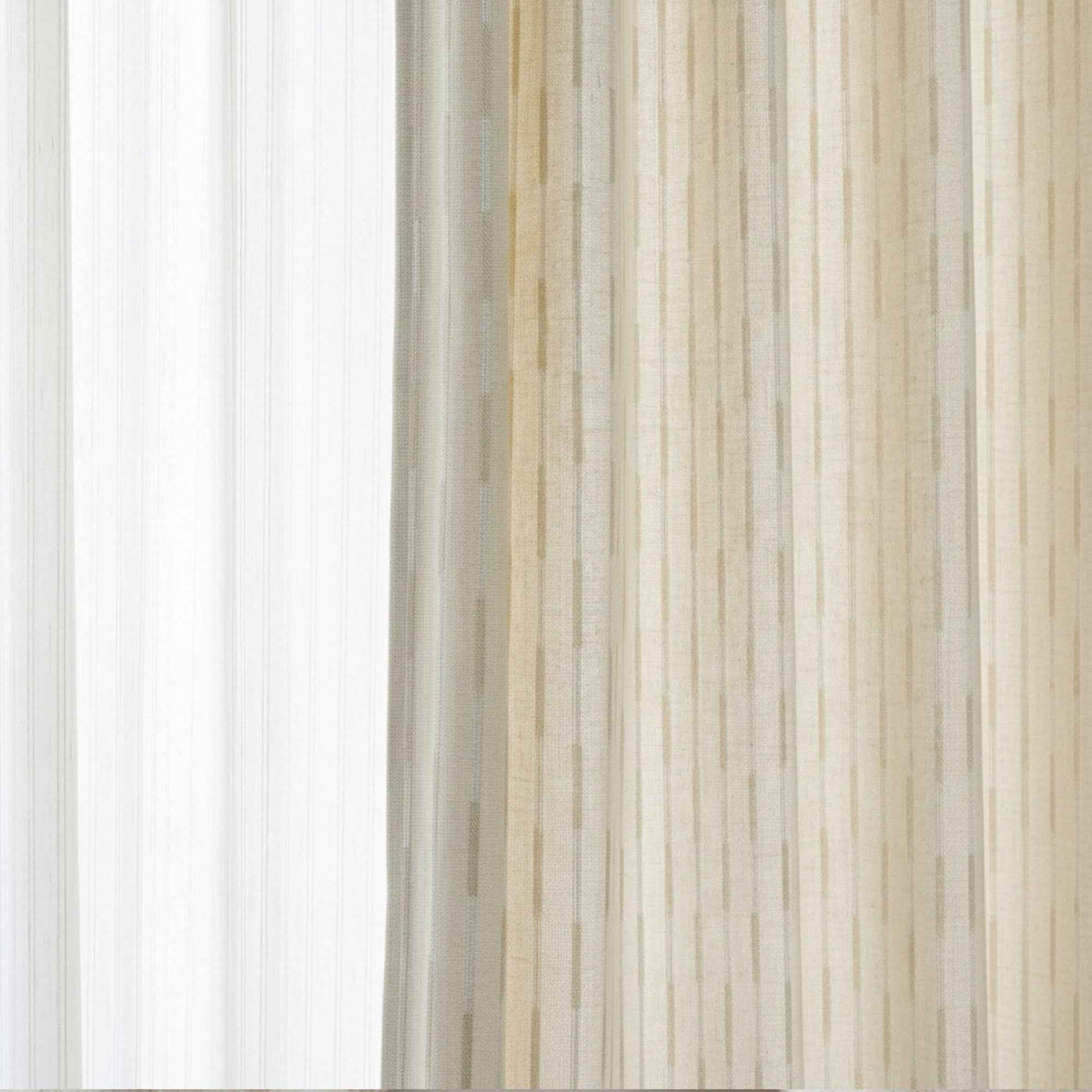 Streak Geometric Striped Linen Curtains