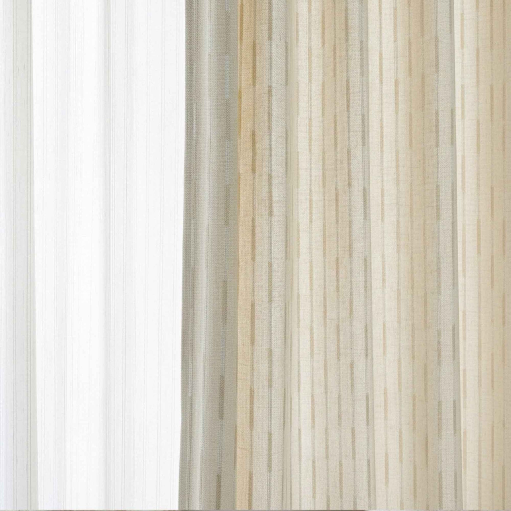 Streak Geometric Striped Linen Curtains