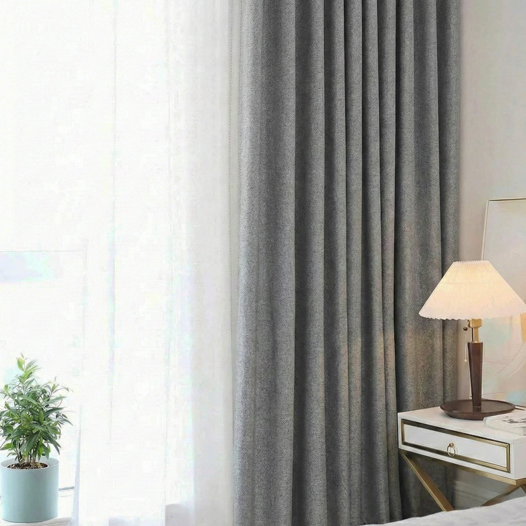 Twill Heavyweight solid color blackout curtains - Detail View 4 | JOYDRAPE Bespoke Luxury