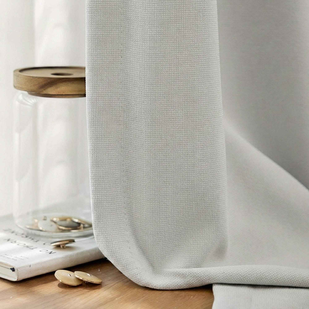 pincheck 100% Blackout Cream Style Curtains