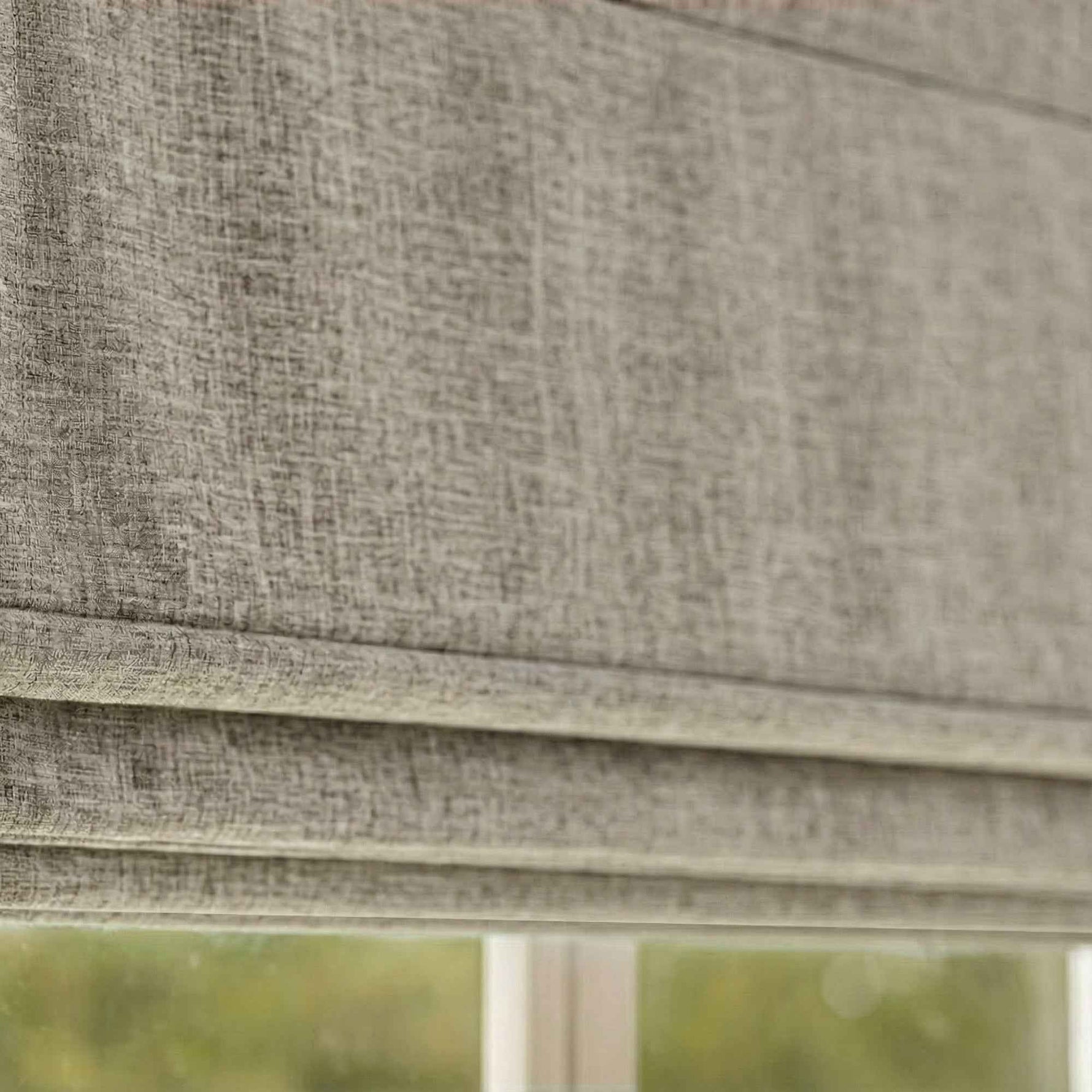 L-Lfluffy Cordless 100% Blackout Faux Linen Roman Shades - Detail View 6 | JOYDRAPE Bespoke Luxury