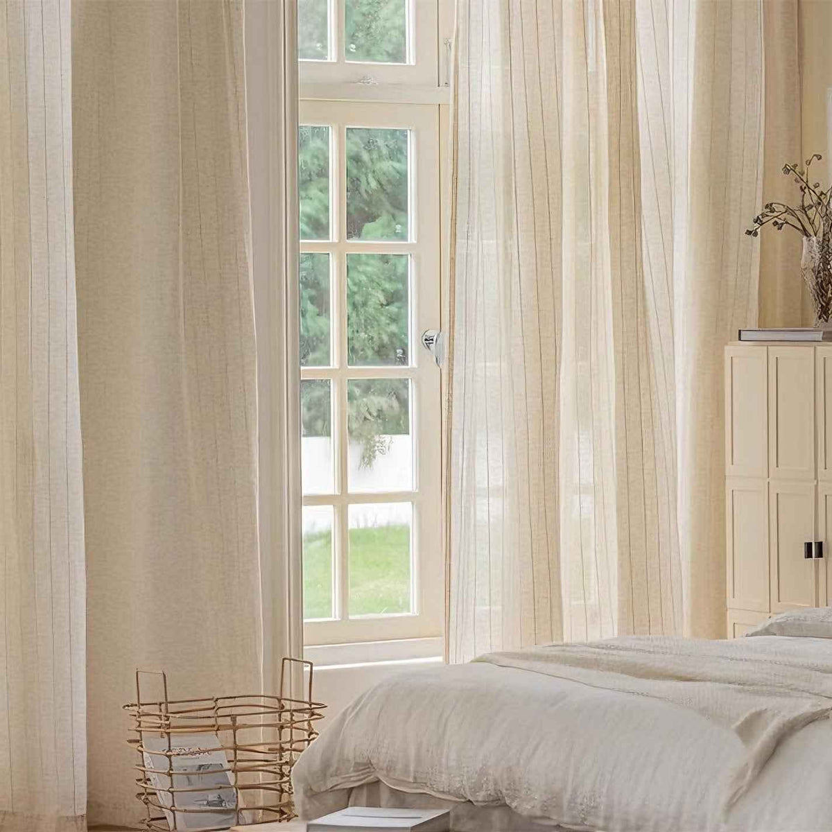 Rope sheer line curtains
