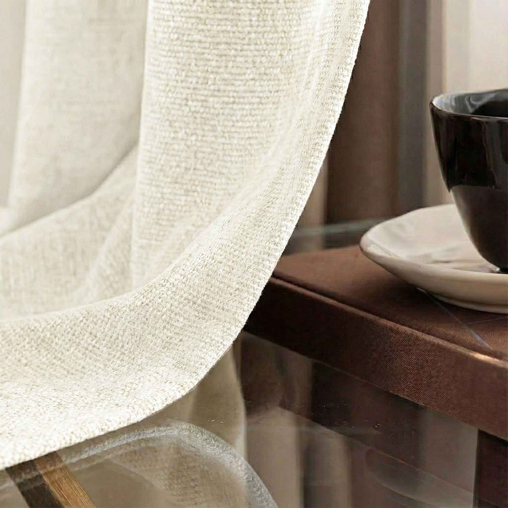 Velvety Short-pile Chenille High Blackout Curtains - Detail View 5 | JOYDRAPE Bespoke Luxury