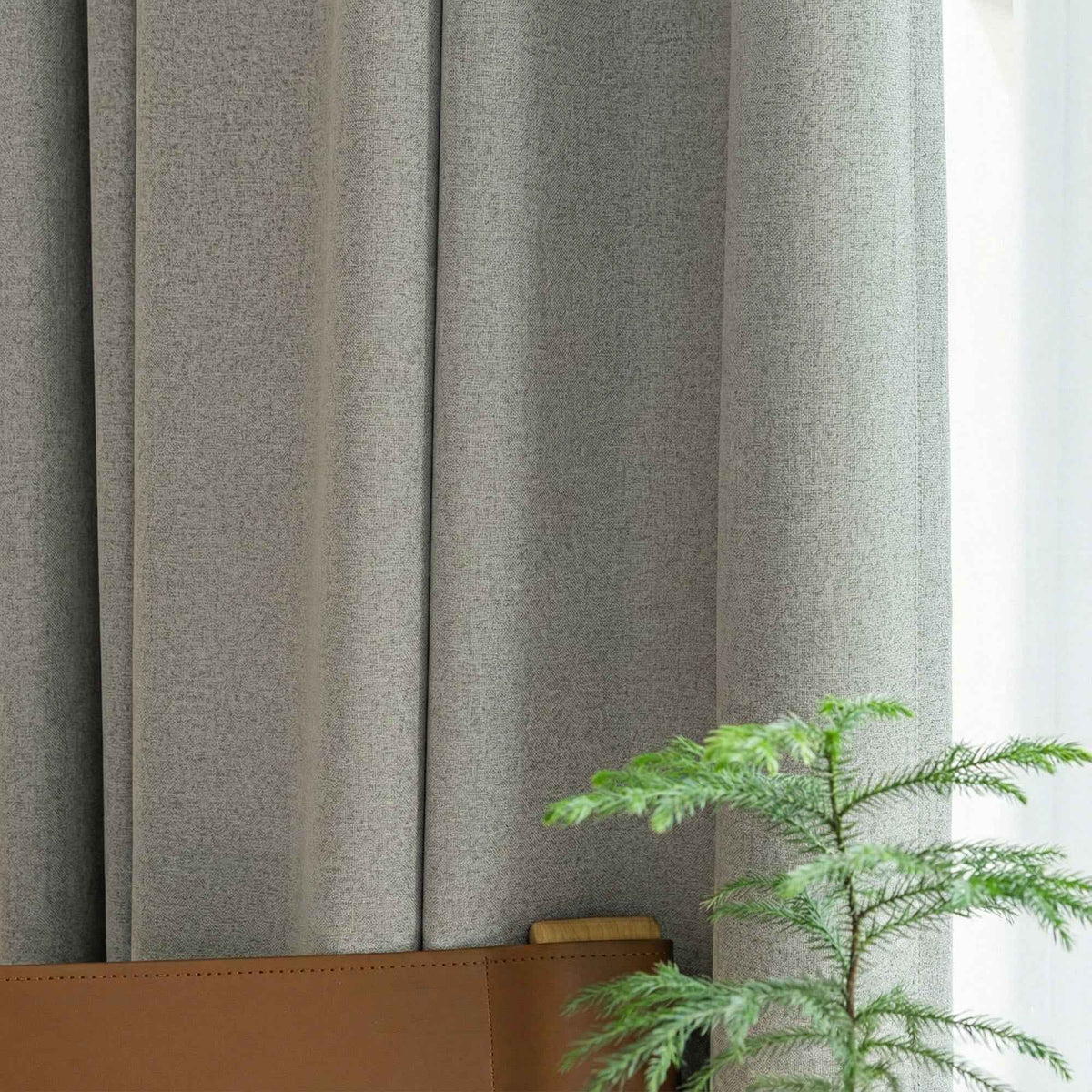 revers 100% Blackout Faux Linen Curtains