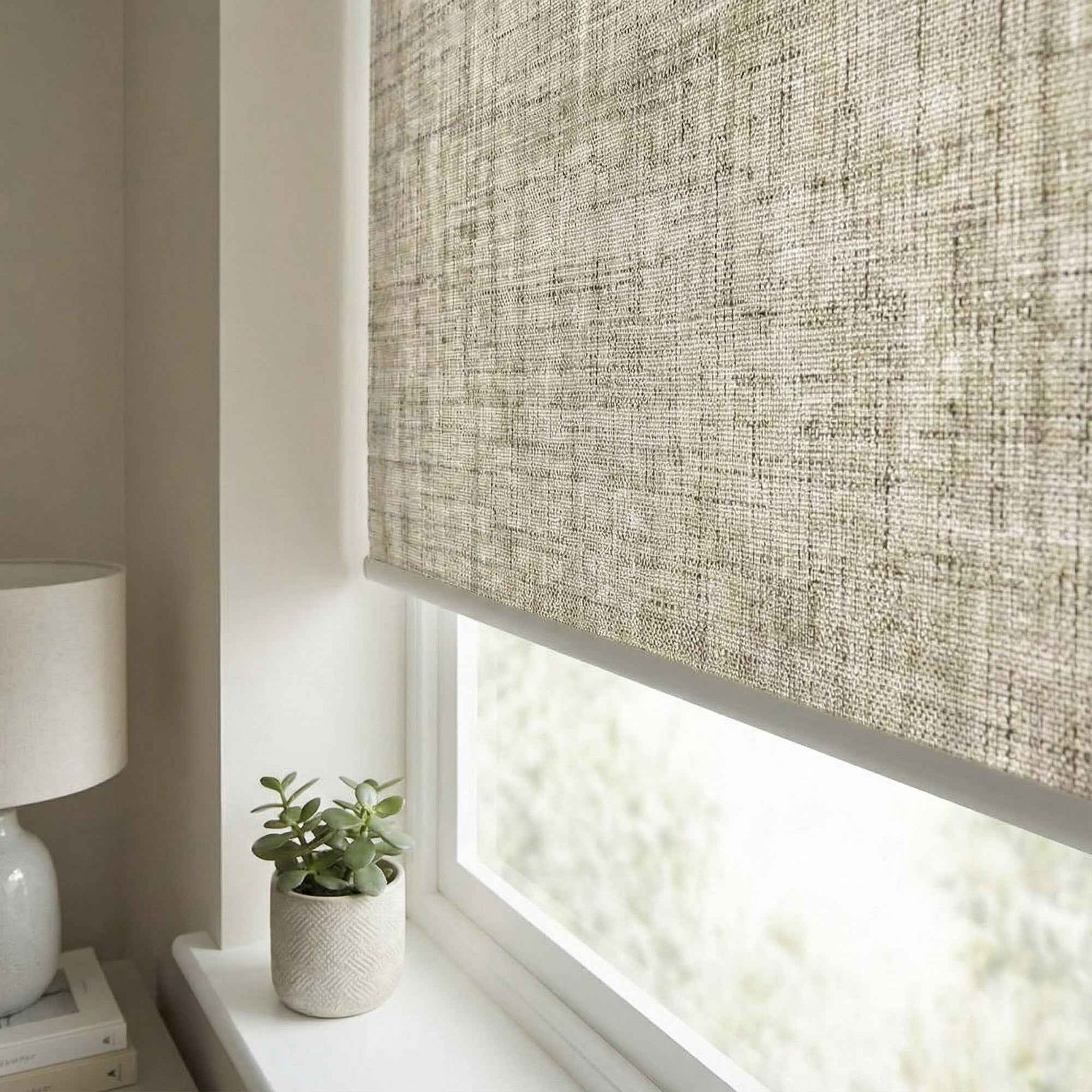J-Hemp Cordless Faux Linen Blackout Roller Shades