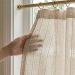 C-Rope Sheer vertical-textured cafe curtains