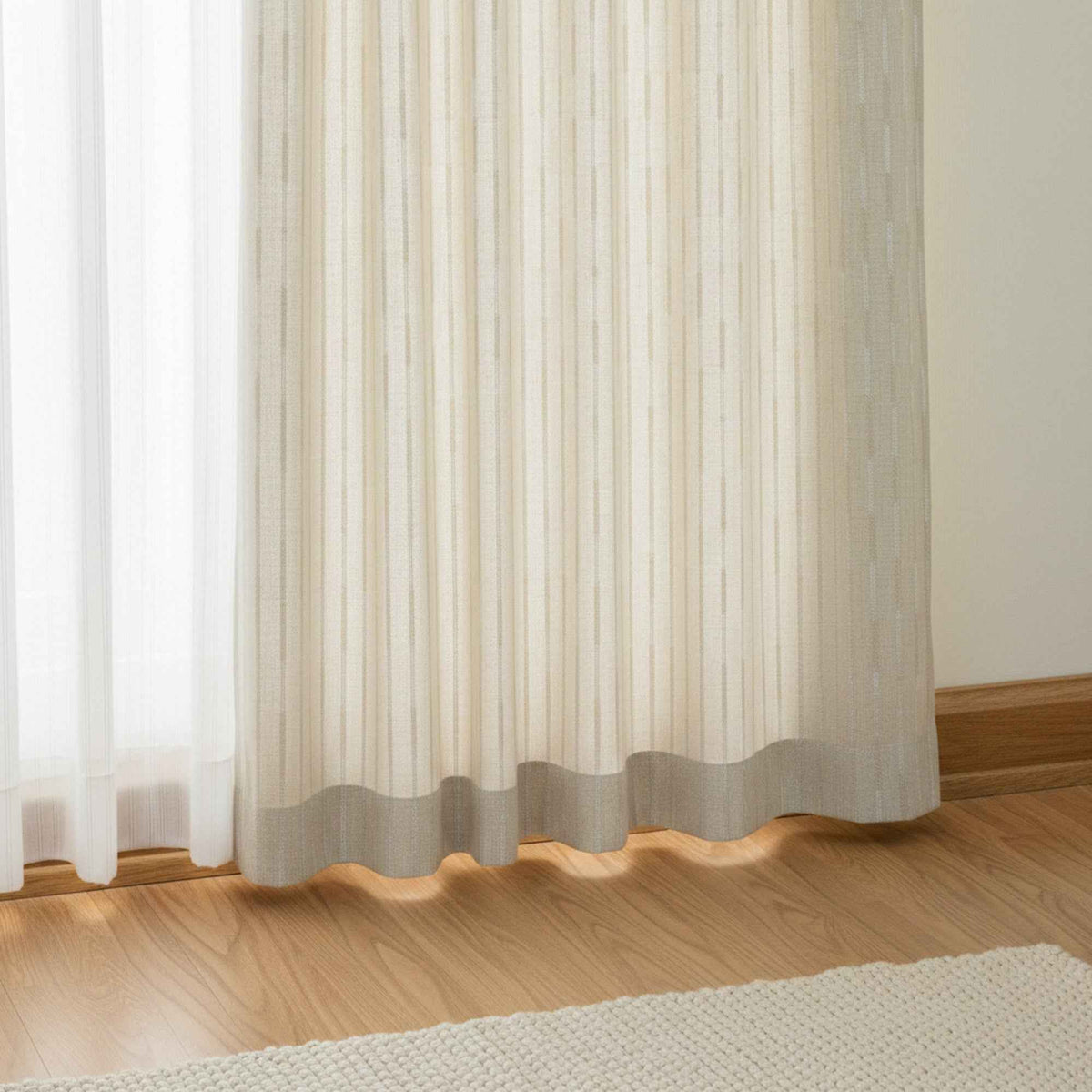 Streak Geometric Striped Linen Curtains