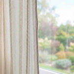 C-Stripe Dual-hue vertical textured cafe curtains