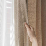 Waffle Natural Cotton Linen Blend Curtains