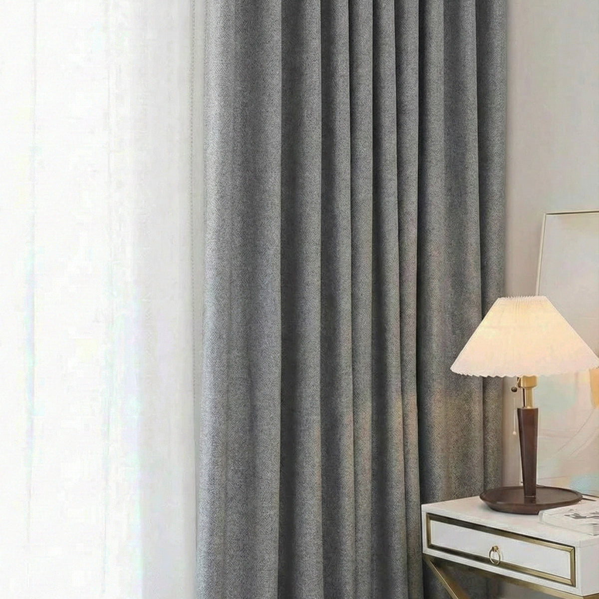 Twill Heavyweight solid color blackout curtains - Detail View 5 | JOYDRAPE Bespoke Luxury