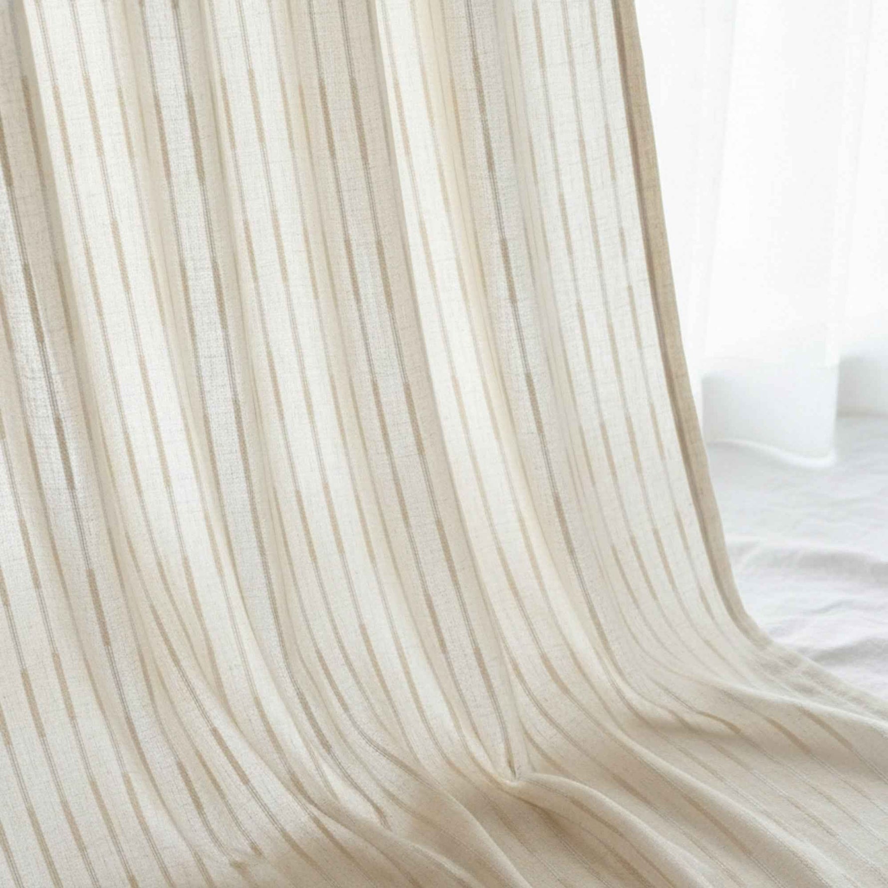 Streak Geometric Striped Linen Curtains