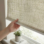 J-Hemp Cordless Faux Linen Blackout Roller Shades