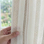 C-Stripe Dual-hue vertical textured cafe curtains