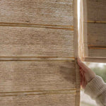L-Lreed Cordless Fine Linen Roman Shades - Detail View 7 | JOYDRAPE Bespoke Luxury
