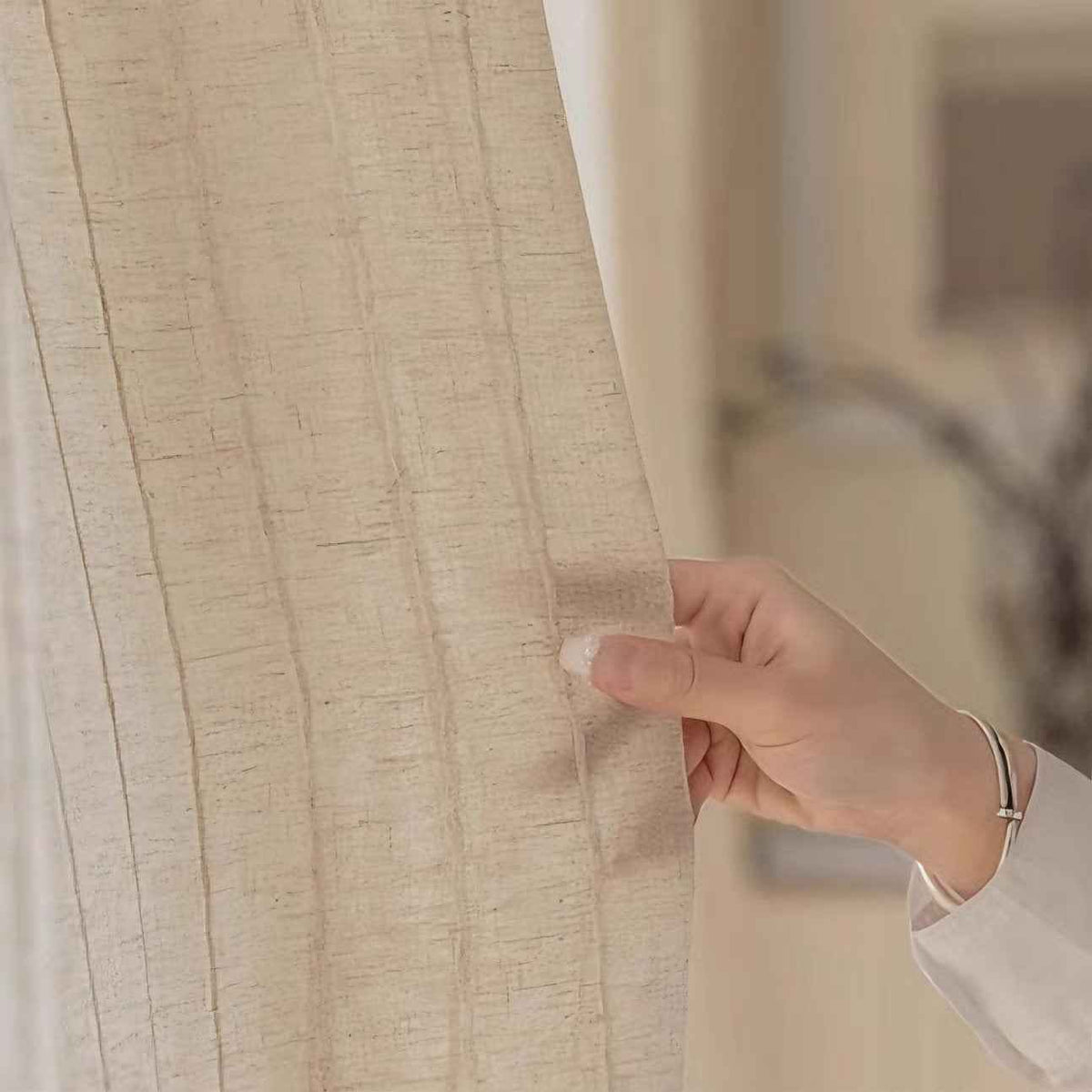 Rope sheer line curtains