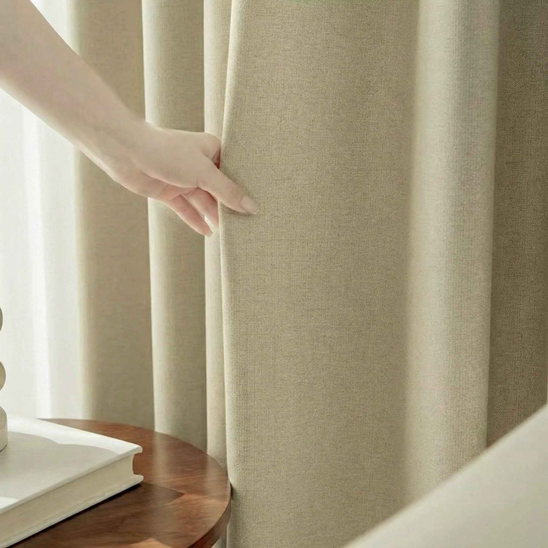 Candy Cotton Linen Blend Blackout Curtains - Detail View 7 | JOYDRAPE Bespoke Luxury