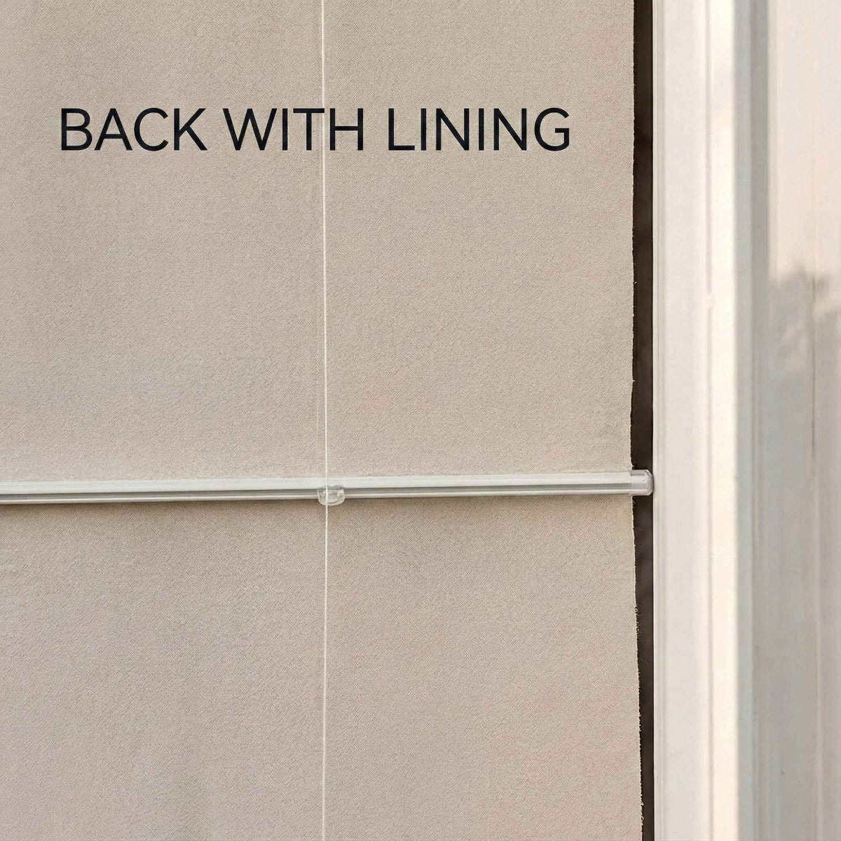 L-loose Cordless Striped Linen Blend Roman Shades - Detail View 7 | JOYDRAPE Bespoke Luxury