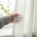 C-Btimeless Light-Filtering Cross-Weave Cafe Curtains