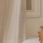 C-Rope Sheer vertical-textured cafe curtains