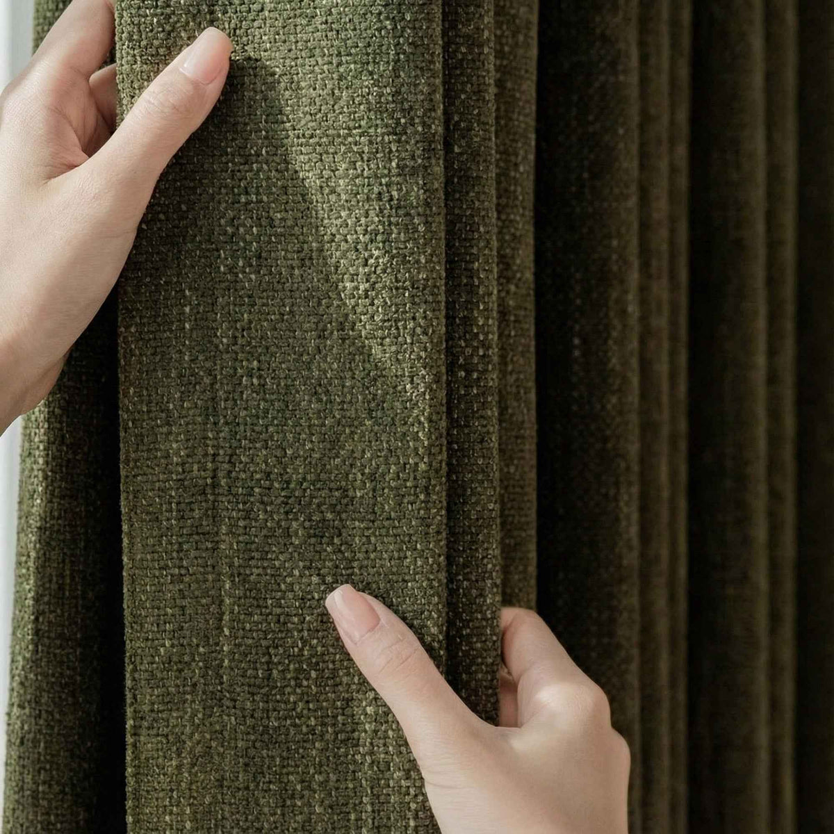 Art Micro-Velvet Cotton-Linen Texture High Blackout Curtains