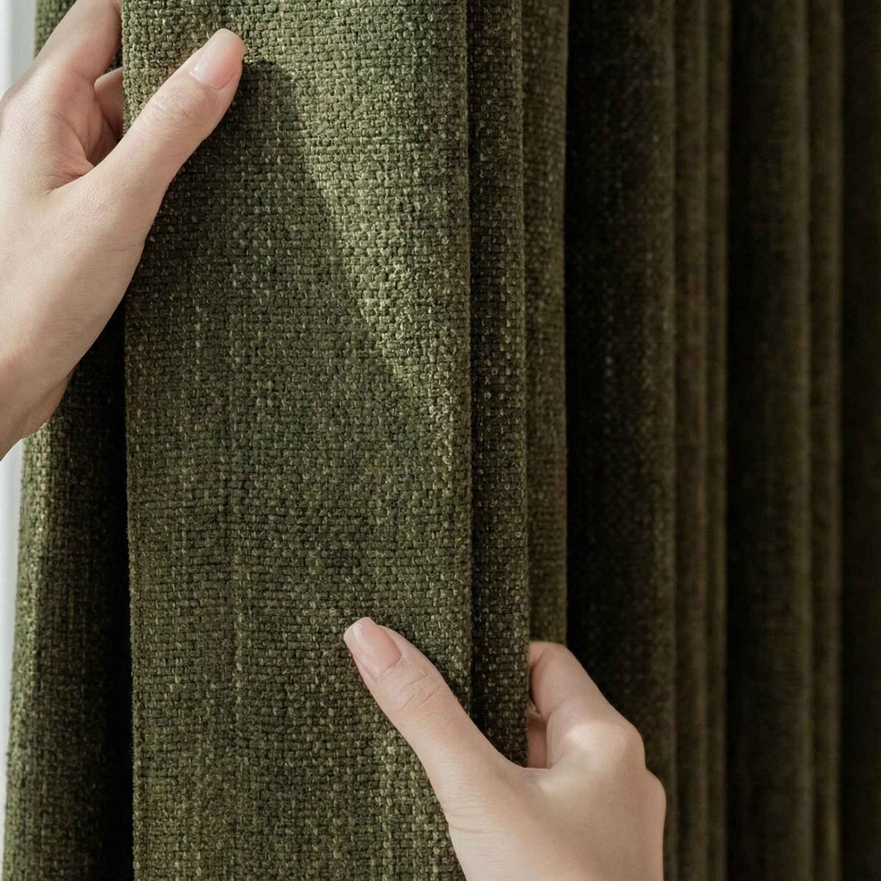 Art Micro-Velvet Cotton-Linen Texture High Blackout Curtains