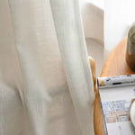 Btimeless Light-Filtering Cotton Linen Textured Curtains