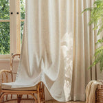 Lcasua Natural Linen Blend Curtains