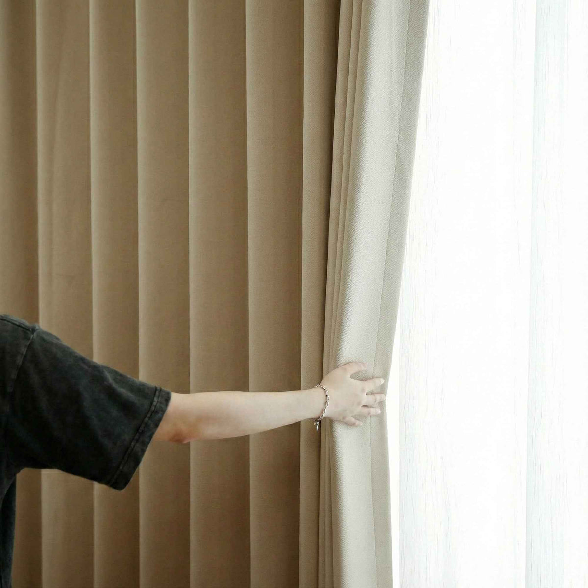 Colorful 95% Blackout  Luxurious Gold Foil Curtains